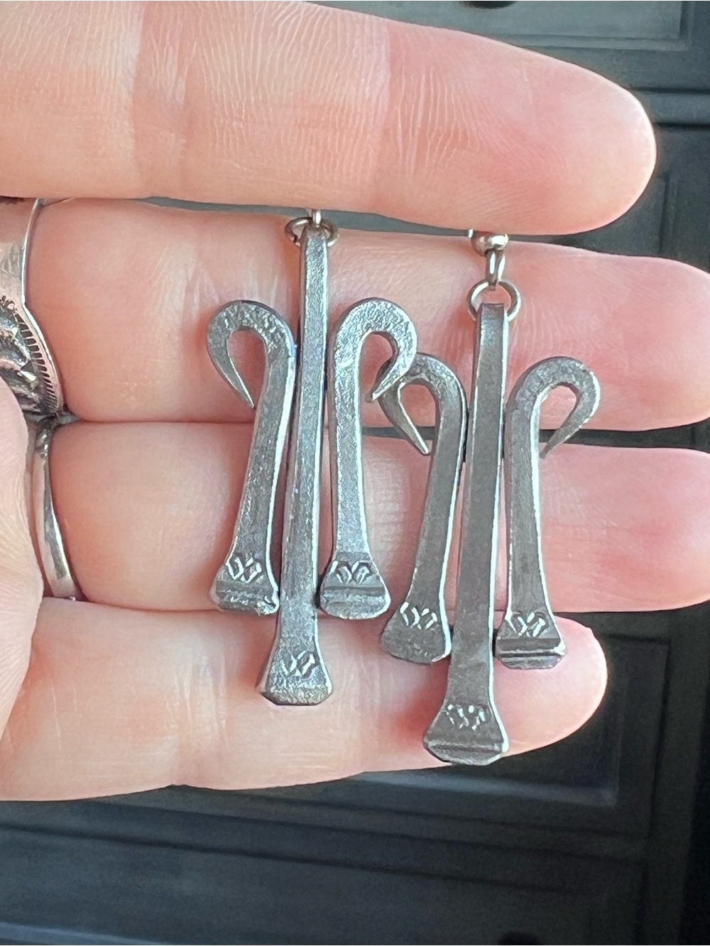 Horseshoe nail Drop Earrings